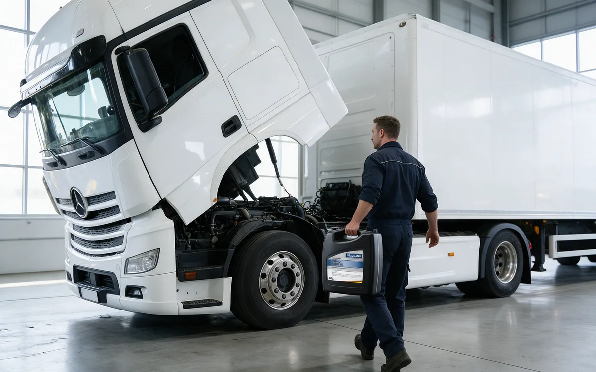 A truck in the fleet yard